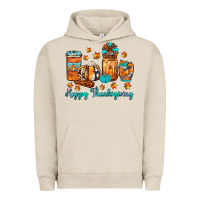 Pigment French Oak happy thanksgiving coffee Urban Hoodie - JahusDesignShop