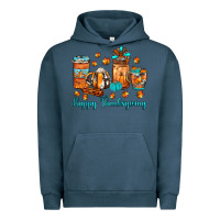 Pigment Midnight Navy happy thanksgiving coffee Urban Hoodie - JahusDesignShop