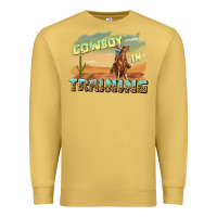 Antique Gold cowboy in training Premium Sweatshirt - texasbilliewilder
