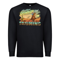 Black cowboy in training Premium Sweatshirt - texasbilliewilder