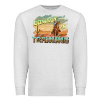 Oatmeal Heather cowboy in training Premium Sweatshirt - texasbilliewilder