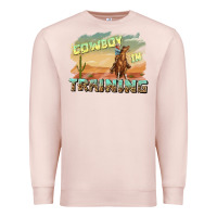 Pale Pink cowboy in training Premium Sweatshirt - texasbilliewilder