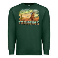 Sports Green cowboy in training Premium Sweatshirt - texasbilliewilder