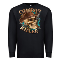 Black cowboy killer with skull Premium Sweatshirt - texasbilliewilder