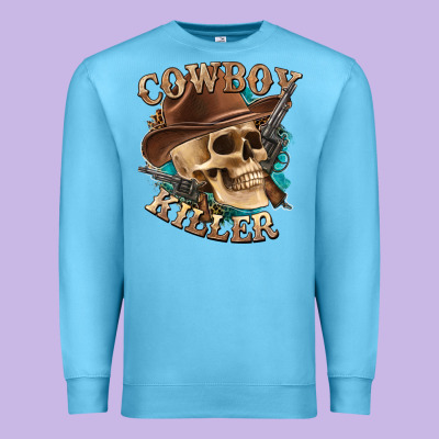 Premium Sweatshirt cowboy killer with skull