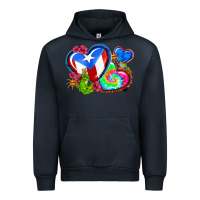 Navy western leopard puerto rico   hearts Urban Hoodie - AdoDesignShop