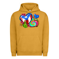 Pigment Peanut Butter western leopard puerto rico   hearts Urban Hoodie - AdoDesignShop