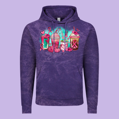 Breast Cancer  Coffee Cups Vintage Hoodie Designed By Adodesignshop