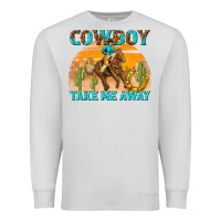 Dove Grey cowboy take me away Premium Sweatshirt - texasbilliewilder