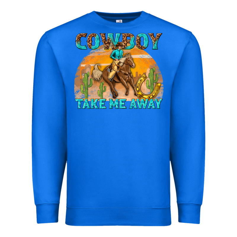 Cowboy Take Me Away Premium Sweatshirt by texasbilliewilder | Teevron
