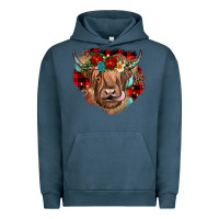 Pigment Midnight Navy christmas cow gemstone Urban Hoodie - JahusDesignShop