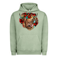 Pigment Oil Green christmas cow gemstone Urban Hoodie - JahusDesignShop