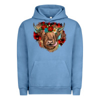 Pigment Pebble Blue christmas cow gemstone Urban Hoodie - JahusDesignShop