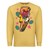Antique Gold cowgirl with lightning bolt Premium Sweatshirt - texasbilliewilder
