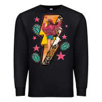 Black cowgirl with lightning bolt Premium Sweatshirt - texasbilliewilder