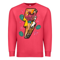 Cardinal cowgirl with lightning bolt Premium Sweatshirt - texasbilliewilder