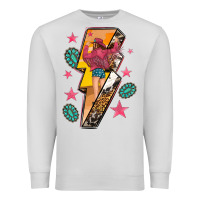 Dove Grey cowgirl with lightning bolt Premium Sweatshirt - texasbilliewilder