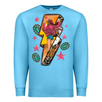 Ocean Blue cowgirl with lightning bolt Premium Sweatshirt - texasbilliewilder