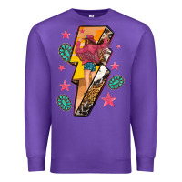 Purple cowgirl with lightning bolt Premium Sweatshirt - texasbilliewilder