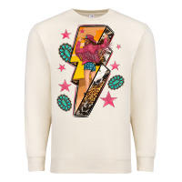 Sandshell cowgirl with lightning bolt Premium Sweatshirt - texasbilliewilder