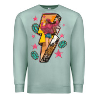 Seafoam cowgirl with lightning bolt Premium Sweatshirt - texasbilliewilder