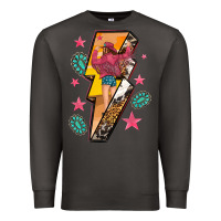Smoke cowgirl with lightning bolt Premium Sweatshirt - texasbilliewilder
