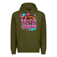 Army Green tackle cancer Premium Hoodie - AdoDesignShop