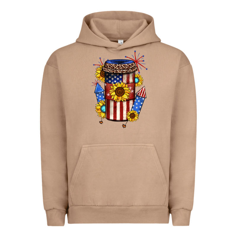 4th Of July Coffee Cup Urban Hoodie by JahusDesignShop | Teevron