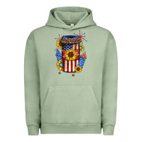 Pigment Oil Green 4th of july coffee cup Urban Hoodie - JahusDesignShop