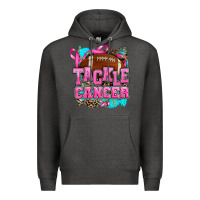 Charcoal Heather tackle cancer Premium Hoodie - AdoDesignShop