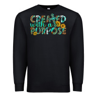 Black created with a purpose Premium Sweatshirt - texasbilliewilder