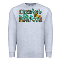 Heather Grey created with a purpose Premium Sweatshirt - texasbilliewilder