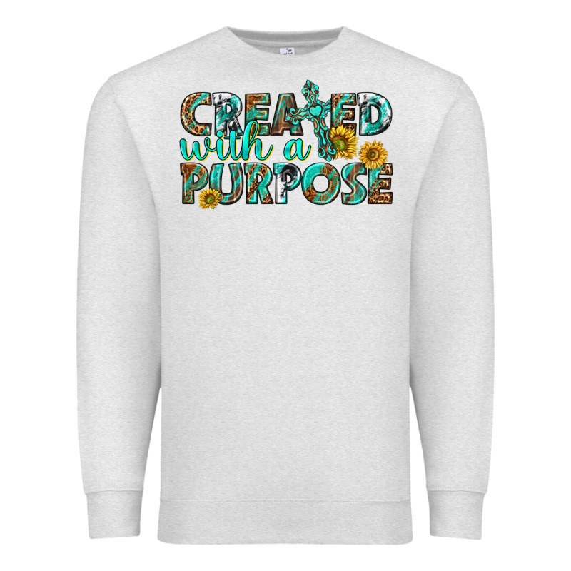 Created With A Purpose Premium Sweatshirt by texasbilliewilder | Teevron
