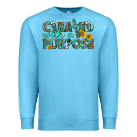 Ocean Blue created with a purpose Premium Sweatshirt - texasbilliewilder