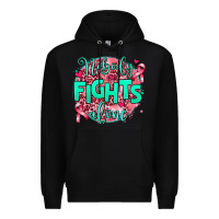 Black nobody fights alone Premium Hoodie - AdoDesignShop