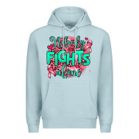 Blue Mist nobody fights alone Premium Hoodie - AdoDesignShop