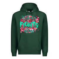 Sports Green nobody fights alone Premium Hoodie - AdoDesignShop