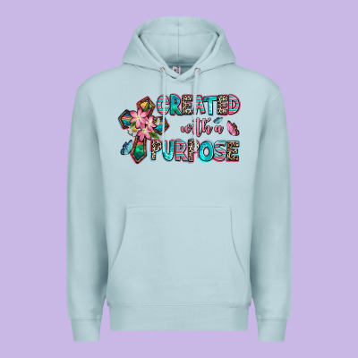 Created With A Purpose Premium Hoodie Designed By Adodesignshop