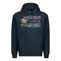Navy created with a purpose Premium Hoodie - AdoDesignShop
