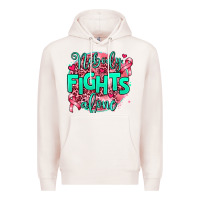 Pale Pink nobody fights alone Premium Hoodie - AdoDesignShop
