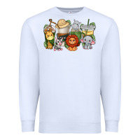White cute baby safari animals coffee cups Premium Sweatshirt - texasbilliewilder