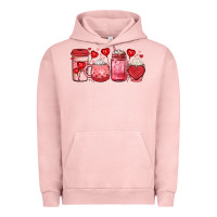 Pigment Salmon valentines day coffee Urban Hoodie - JahusDesignShop
