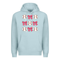Blue Mist baseball coquette bow Premium Hoodie - JahusDesignShop