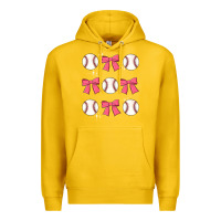 Lemon baseball coquette bow Premium Hoodie - JahusDesignShop