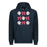 Baseball Coquette Bow Premium Hoodie | Teevron