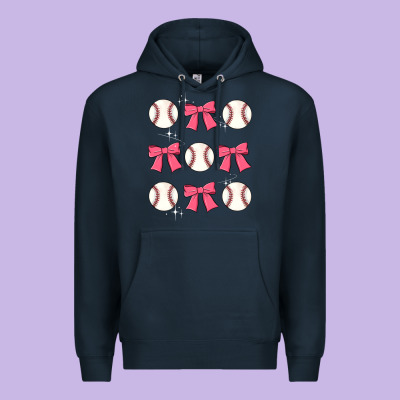Baseball Coquette Bow Premium Hoodie Designed By Jahusdesignshop