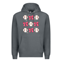Rock baseball coquette bow Premium Hoodie - JahusDesignShop