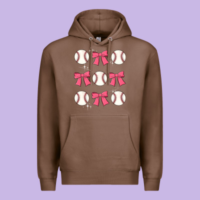 Baseball Coquette Bow Premium Hoodie Designed By Jahusdesignshop