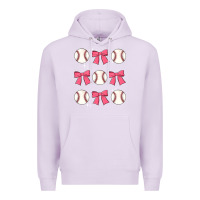 Lilac baseball coquette bow Premium Hoodie - JahusDesignShop
