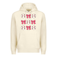 Sandshell baseball coquette bow Premium Hoodie - JahusDesignShop